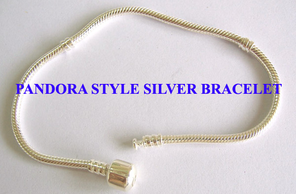 pandora style silver bracdelet