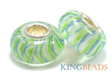 single silver core glass bead
